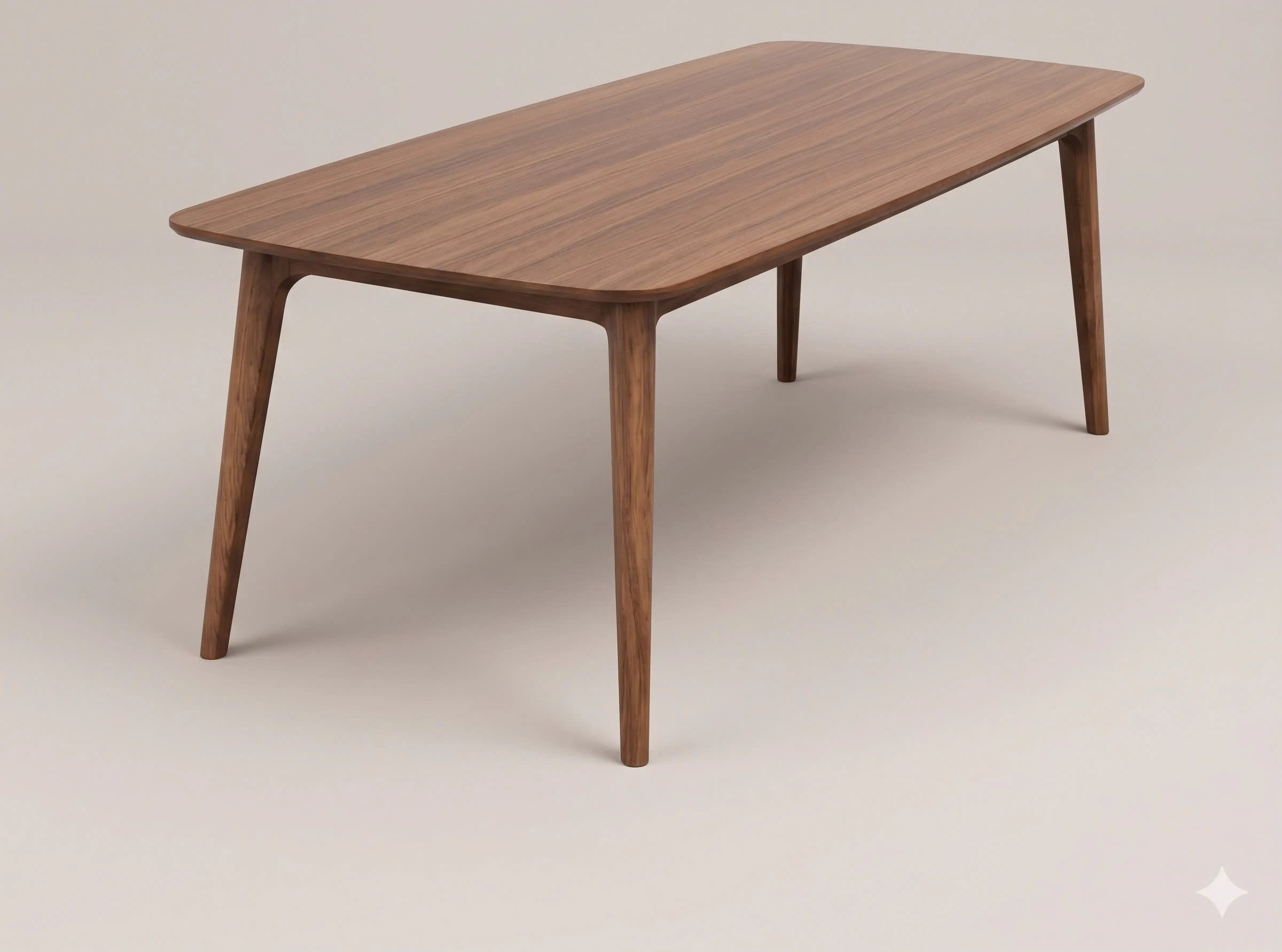 Bàn Ăn Gỗ Tự Nhiên Chân Tối Giản Scandinavian BA-04