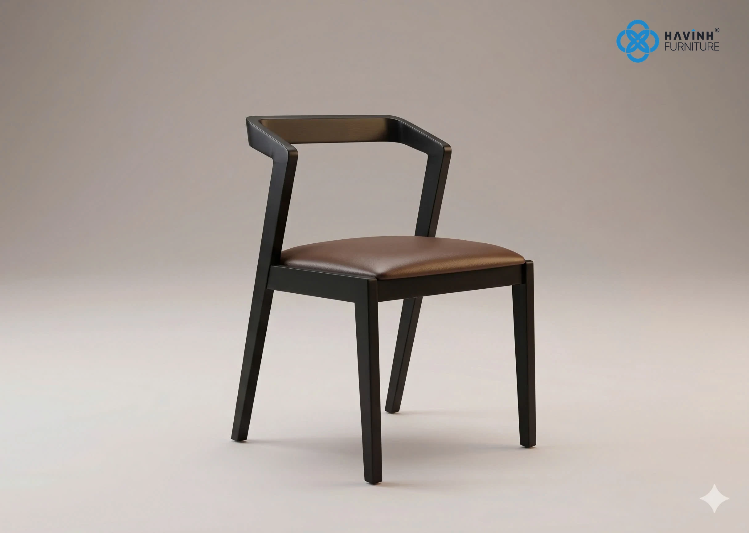Ghế Ăn Tựa Nan Dọc Chân Gỗ Phong Cách Bắc Âu GA-05