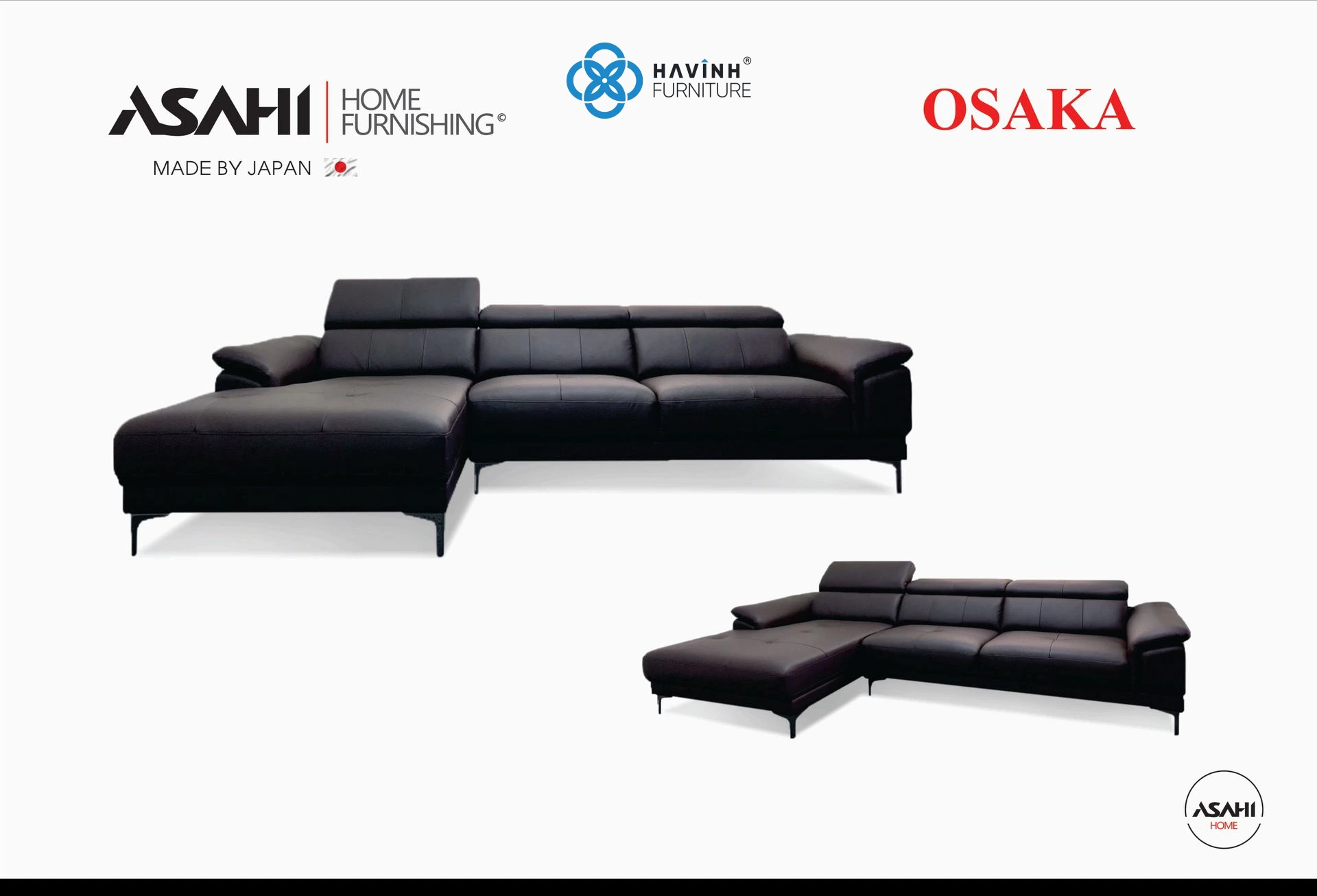 Sofa Da Góc Chữ L Cao Cấp Asahi OSAKA SF-01